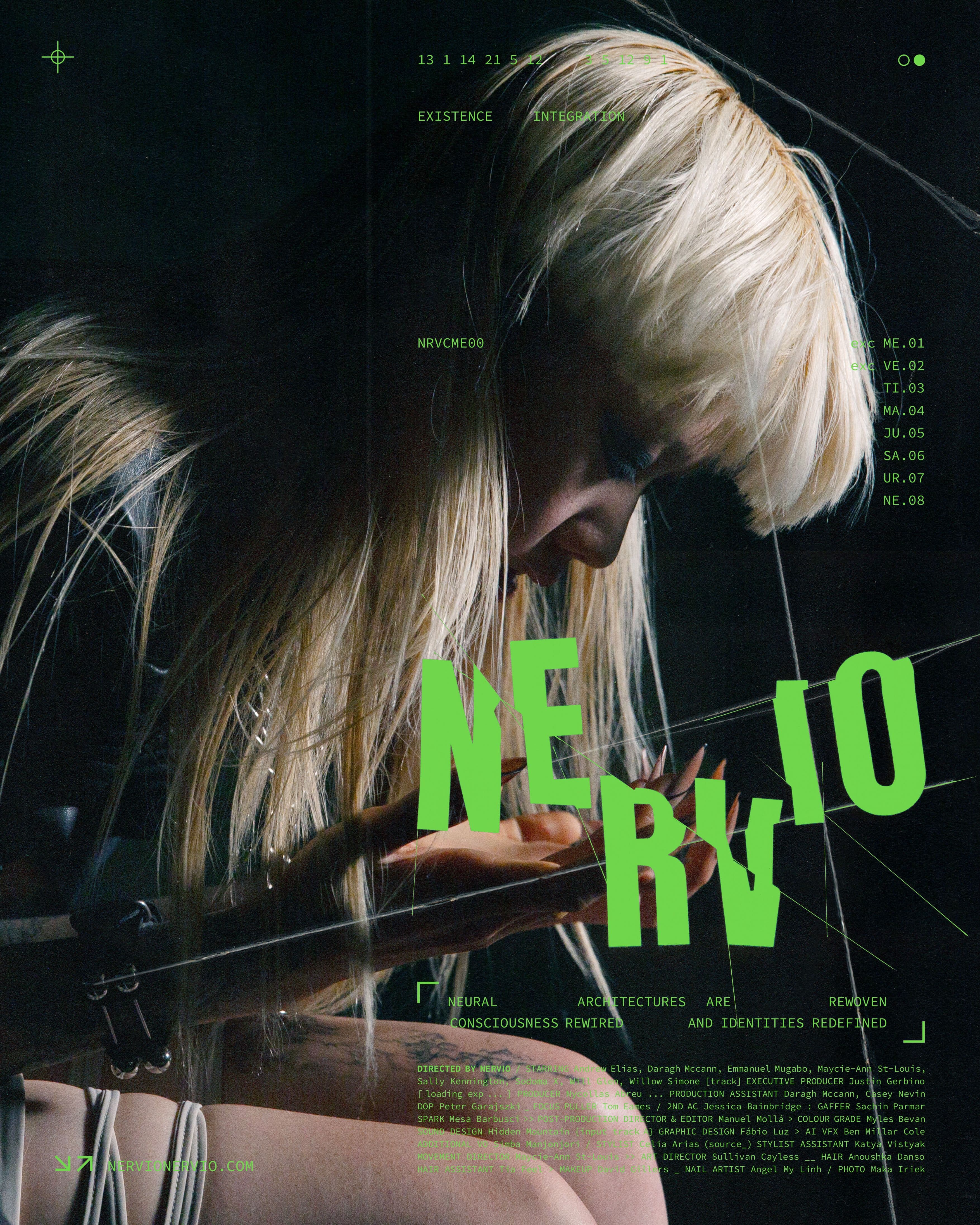 Cover image for Nervio: a film that serves as a narrative genesis for Celia Arias and Manuel Mollá's characters. Soundtracked by Hidden Mountain.